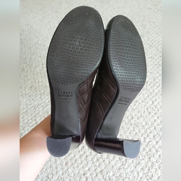 Stuart Weitzman brown Quilted Pumps With Bow size 8.5M - Picture 11 of 11